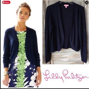 Lilly Pulitzer Open Front navy cardigan SZ XS